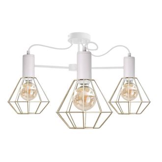 Netlighting Lars Multi Arm Semi Flush Ceiling Light White 60cm 3x E27