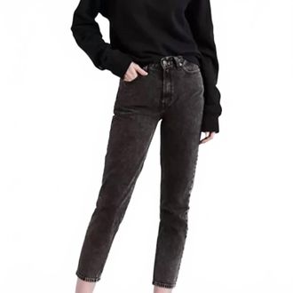 Levi's Womens Premium Mom Jeans In Black, Gray
