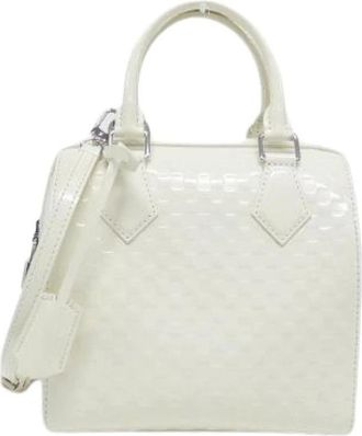 Louis Vuitton Pre-owned Handbags, female, Beige, Size: ONE SIZE Pre-owned Damier Facette Speedy Cube Boston Bag
