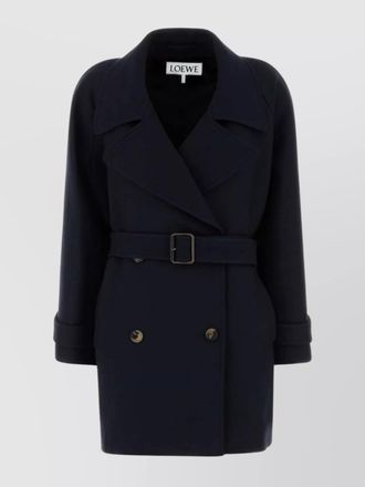 Loewe wool silk double breasted coat