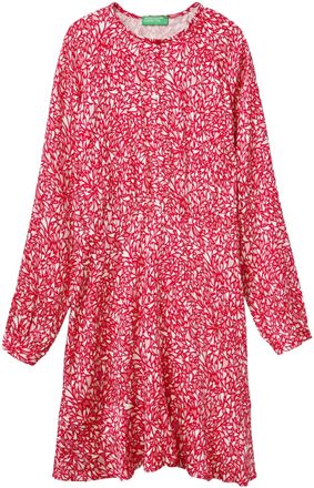 Benetton Minikleid, Damen, Gr. XL (42), N-Gr, rot (rot herz), Web, Obermaterial: 100% Viskose. Futter: 100% Viskose, UNITED COLORS OF BENETTON, unifarben, knie