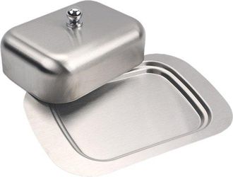 OEM Mantequera De Acero Inoxidable Con Tapa, Asa F&aacute;cil De Sujetar, Mantequera Met&aacute;lica De Sobremesa, Mantiene La Mantequilla Fresca