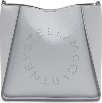 Stella McCartney Logo Schoudertas - Dames - Schoudertassen - Grijs - ONE Size - Leer - Tassen