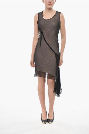 Givenchy Silk Chiffon Minidress with Side Drape size 38