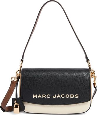 Marc Jacobs The Bold Saddle Leather Shoulder Bag in Black Multi at Nordstrom Rack