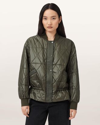 AllSaints Alli Quilted Bomber Jacket