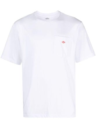 Danton T-shirt met borstzak - Wit