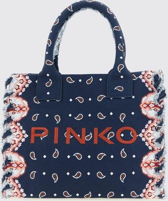 Pinko Borsa tote in cotone stampa bandana Pinko