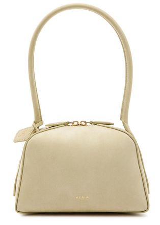Alaia Le Bouledogue Small Nubuck Shoulder bag - Cream - One Size