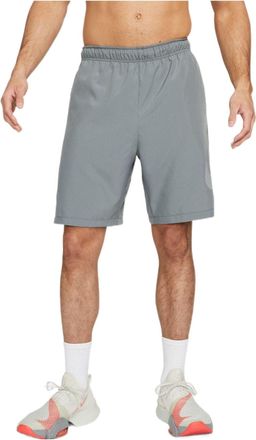 Nike Mens Nike Solid Color Logo Printing Elastic Waistband Straight Shorts Smoke Gray DQ4800-084