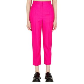 Alexander McQueen Broeken - Dames - Vrijetijds broeken - Roze - S - Wol - Broeken
