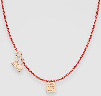Vanrycke Collier Make a Wish Chaîne Rouge Or Rose