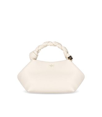 Ganni BORSA A MANO BOU SMALL EGRET WHITE GANNI