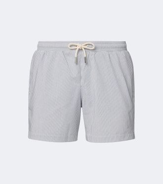 Orlebar Brown Boxer III striped seersucker swim trunks