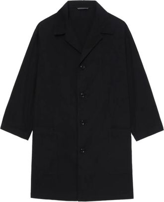 Yohji Yamamoto Katoenen blazer - Zwart