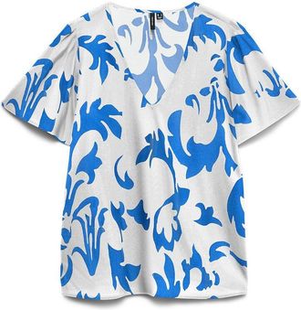 Vero Moda Bedrukte blouse, korte mouwen, V-hals