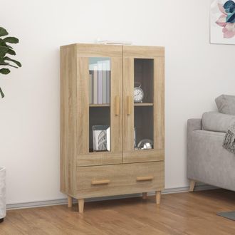 vidaXL Aparador Madera Contrachapada Color Roble Sonoma 70x31x115 Cm Vidaxl