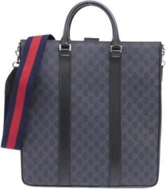 Gucci Pre-owned Tote Bags, male, Black, Size: ONE SIZE Pre-owned Fadja Tote Bag