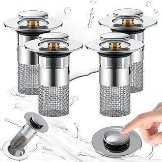 OEM (2 Tap&oacute;n Lavabo Desag&uuml;e Emergente Acero Inoxidable N&uacute;cleo Lat&oacute;n, Reemplazo Universal Tap&oacute;n Lavabo 1.25-1.45 Pulgadas, Tap&oacute;n Ba&ntilde;era, 2 Piezas