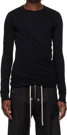 Rick Owens Double Long Sleeve Tee In Black