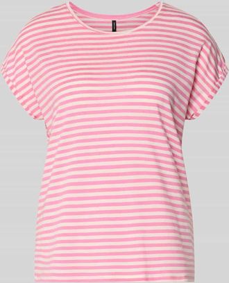 Vero Moda Relaxed Fit T-Shirt aus Lyocell-Mix Modell AVA in Pink, Gr&ouml;&szlig;e XL