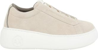 A|X Armani Exchange Beige Leren Sneaker - Dames - Sneakers - Beige - 37 EU - Leer - Schoenen