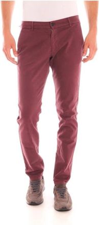 Daniele Alessandrini Jeans - Heren - Chinos - Rood - W32 - Katoen - Broeken