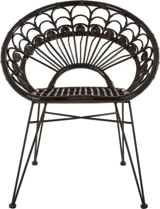Premier Housewares Manado Black Natural Rattan Chair - Premier Housewares