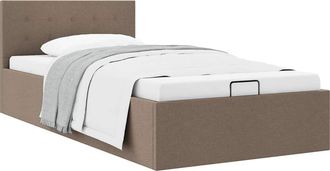 vidaXL Cama Canap&eacute; Hidr&aacute;ulica De Almacenaje Sin Colch&oacute;n Taupe 90x200cm Vidaxl