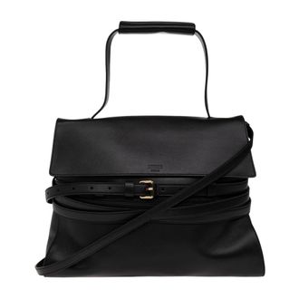 Moschino Borsa in Pelle con Logo - - Bags - Donna - Nero - ONE SIZE