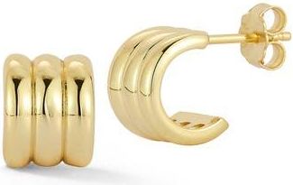 Glaze Jewelry Triple Row Huggie Hoop Earrings in Gold at Nordstrom Rack