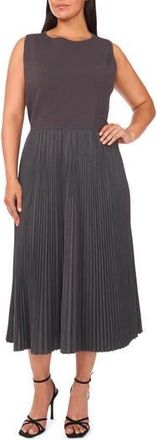 Halogen Sleeveless Mixed Media Maxi Dress in Greystone Heather at Nordstrom Rack, Size 3X