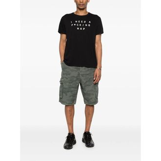R13 Graphic Print Cotton T-Shirt - Black