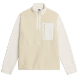 The North Face Yumiori 1/4 Zip Fleecepullover f&uuml;r Herren | beige/wei&szlig;