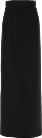 Maison Margiela Straight Maxi Skirt Pant - Dames - Maxi Rokken - Zwart - XS - Wol - Rokken