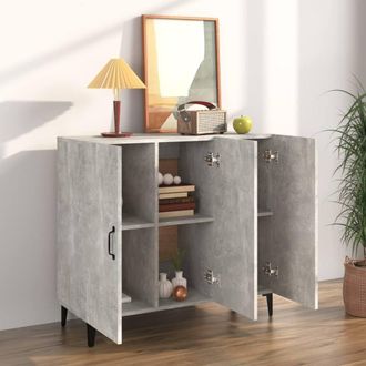 Berkfield Home Sideboard Concrete Grey 90x34x80 cm Engineered Wood | Size: 90 x 34 x 80 cm
