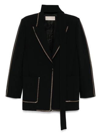 Elie Saab stud-embellished blazer - Black