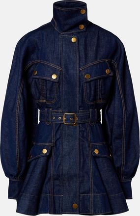 Zimmermann Luna belted denim minidress