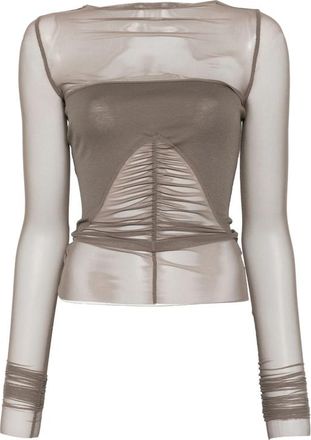 Rick Owens Ruched Long-sleeve T-shirt