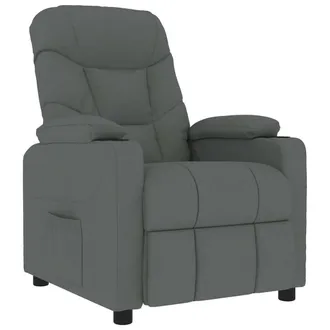 vidaXL Poltrona Massaggiante Grigio Scuro In Tessuto Vidaxl