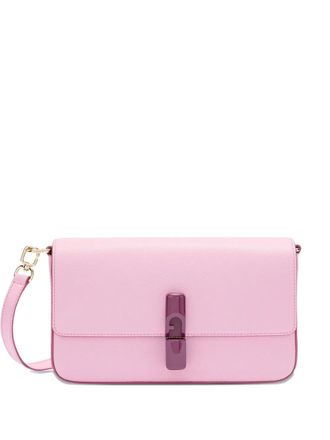 Furla Iride flap-lock satchel - women - Leather - One Size - Pink
