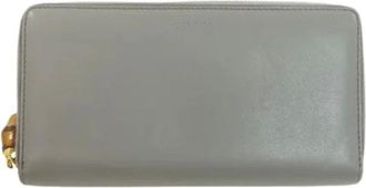 Gucci Pre-owned Wallets, female, Gray, Size: ONE SIZE Pre-owned Vintage Long Wallet (bi-fold)