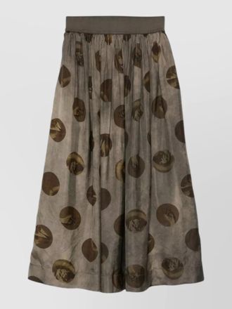 Uma Wang gillian midi skirt pleated print pockets