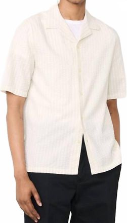 Officine G&eacute;n&eacute;rale Eren Seersucker Shirt In Cream