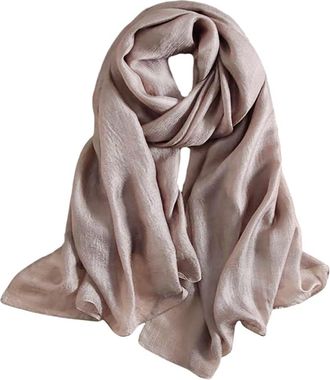 Lina & Lily Shimmer Sheen Scarf Shawl Wrap for Wedding Evening Dress Sheer Lightweight (Champagne)