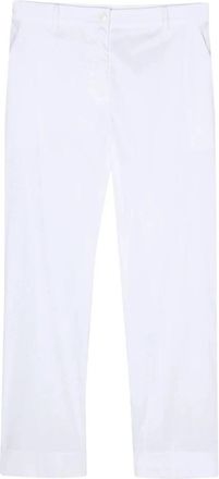 Patrizia Pepe Chino Broek - Dames - Chinos - Wit - XL - Katoen - Broeken