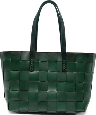 Dragon Diffusion Borsa tote Intrecciata in pelle - Verde