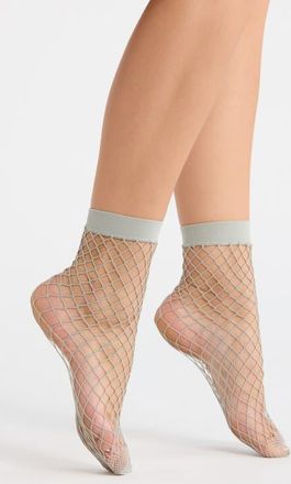 Nordstrom Whalenet Anklet Socks in Green Chaparral at Nordstrom, Size 9-11