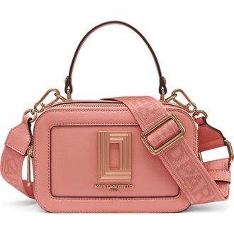 Karl Lagerfeld Simone Camera Crossbody in Sun Coral at Nordstrom