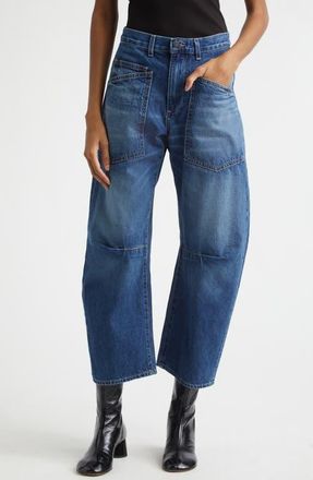 Nili Lotan Shon Barrel Leg Jeans in Bedford Wash at Nordstrom, Size 27